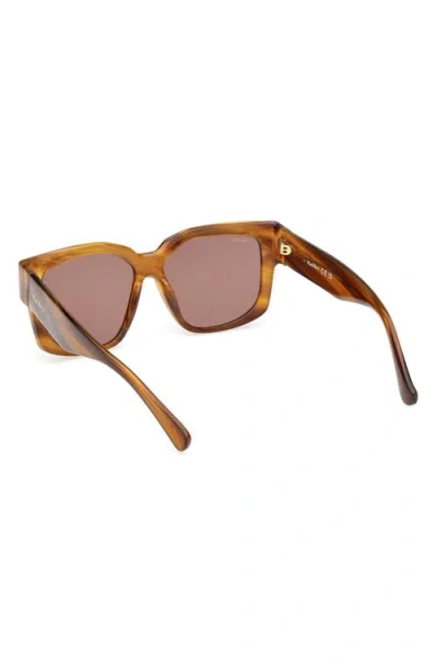 Max Mara Glimpse 54mm Round Sunglasses