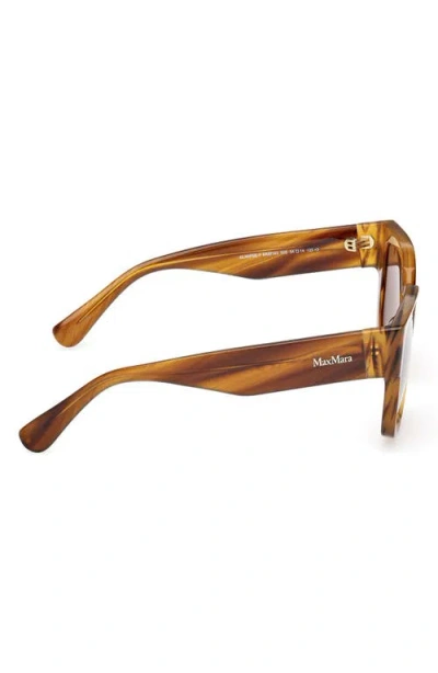 Max Mara Glimpse 54mm Round Sunglasses