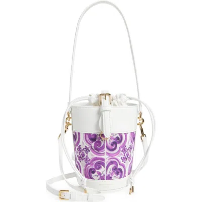 Dolce & Gabbana Dolce&gabbana Capri Majolica Canvas Bucket Bag