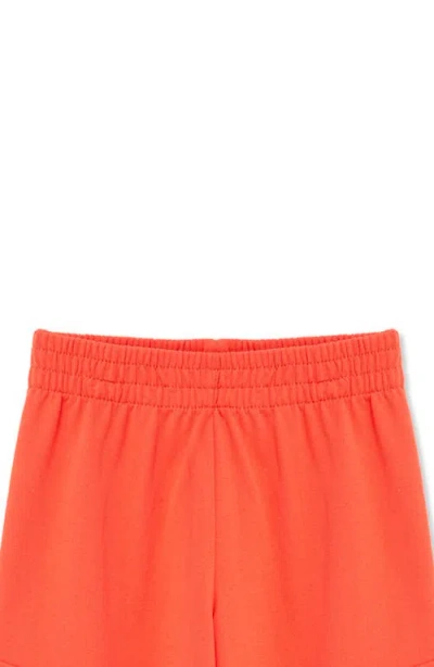 Peek Aren't You Curious Kids' Flower Embroidered Heart Sweatshirt & Knit Cargo Pants Set In Orange