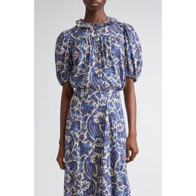 Ulla Johnson Amari Floral Cotton Button-up Shirt