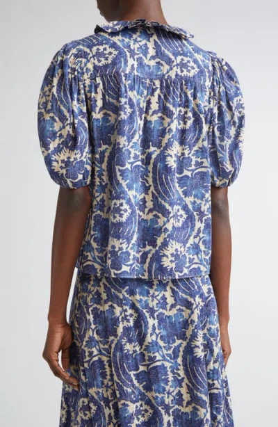 Ulla Johnson Amari Floral Cotton Button-up Shirt