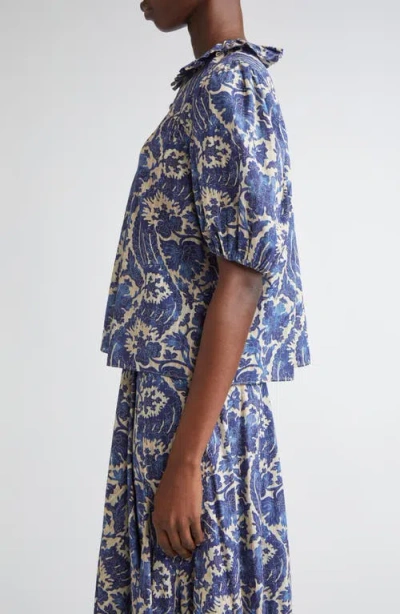 Ulla Johnson Amari Floral Cotton Button-up Shirt
