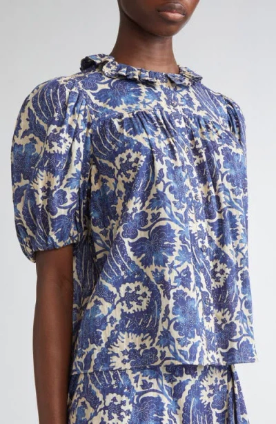 Ulla Johnson Amari Floral Cotton Button-up Shirt