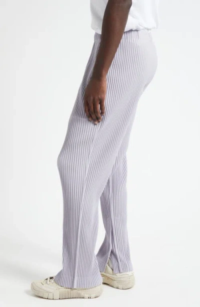 Issey Miyake Homme Plissé  Monthly Colors June Pleated Straight Leg Pants In Gray