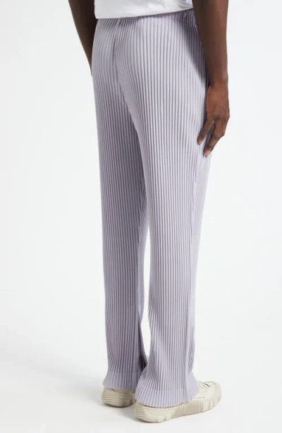 Issey Miyake Homme Plissé  Monthly Colors June Pleated Straight Leg Pants In Gray