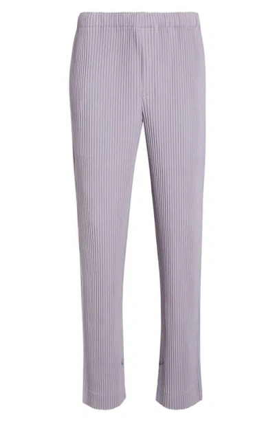Issey Miyake Homme Plissé  Monthly Colors June Pleated Straight Leg Pants In Gray
