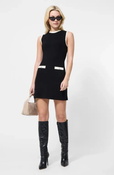 French Connection Knit Sheath Dress In Black