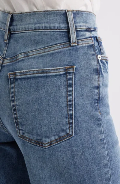 Frame Le Slim Palazzo Bardot Pocket Wide Leg Jeans In Blue