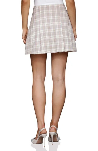 Avec Les Filles Plaid Pleated High Waist Skirt
