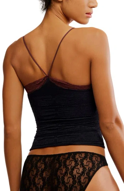 Free People Jules Lace Trim Seamless Crop Camisole