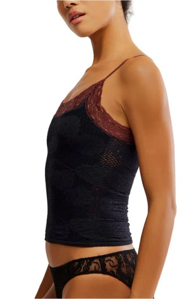 Free People Jules Lace Trim Seamless Crop Camisole