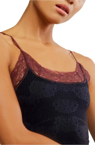 Free People Jules Lace Trim Seamless Crop Camisole