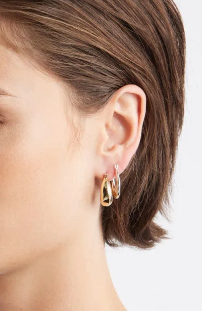 Ettika 2 Pairs Of Mixed Metal Hoop Earrings