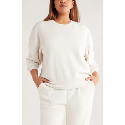Zella Ultrasoft Boxy Knit Crew Sweatshirt