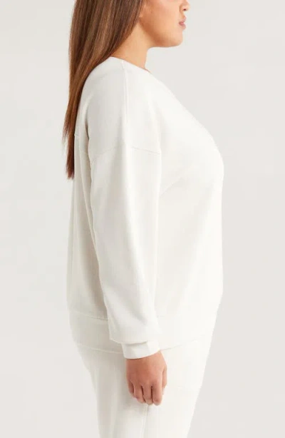 Zella Ultrasoft Boxy Knit Crew Sweatshirt