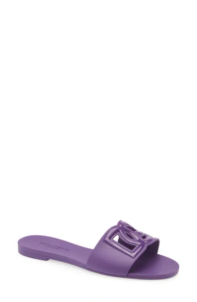 Dolce & Gabbana Dolce&gabbana Bianca Interlock Slide Sandal