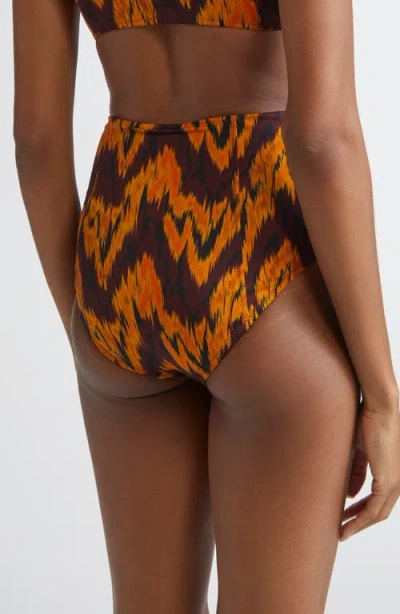 Ulla Johnson Zahara High Waist Bikini Bottoms In Orange