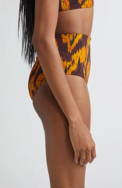 Ulla Johnson Zahara High Waist Bikini Bottoms In Orange