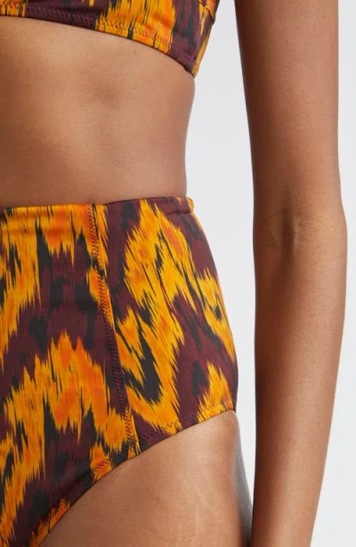 Ulla Johnson Zahara High Waist Bikini Bottoms In Orange