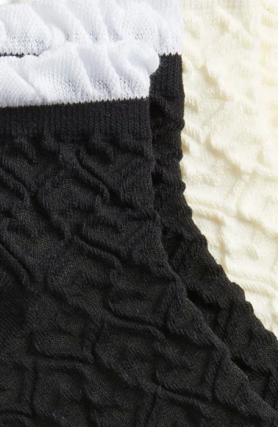 Stems 2-pack Ruffle Textured Heart Ankle Socks