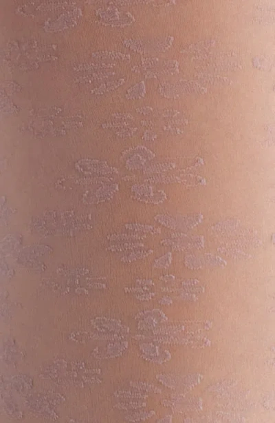 Nordstrom Sheer Floral Tights In Purple