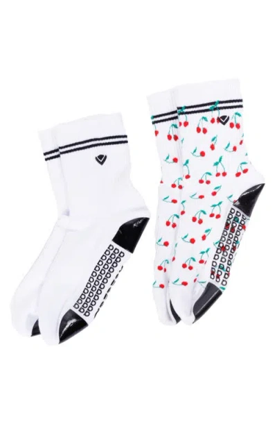 Arebesk Classic Crew Assorted 2-pack No-slip Grip Socks