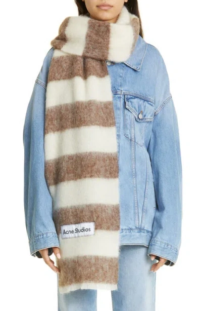 Acne Studios Vally Stripe Alpaca, Wool & Mohair Blend Scarf