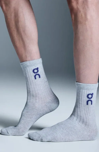 On 3-pack Logo Quarter Socks In Gray