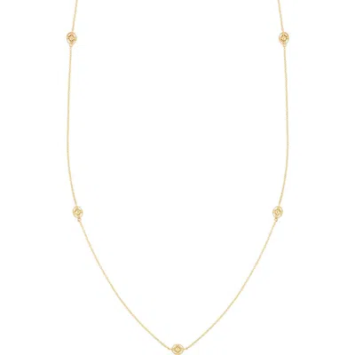Bony Levy 14k Gold Cutout Station Long Necklace
