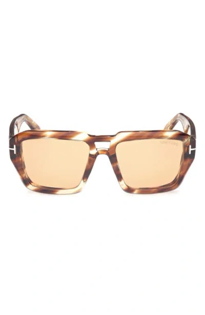 Tom Ford Icon 56mm Navigator Sunglasses