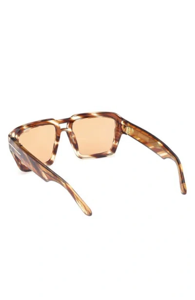 Tom Ford Icon 56mm Navigator Sunglasses