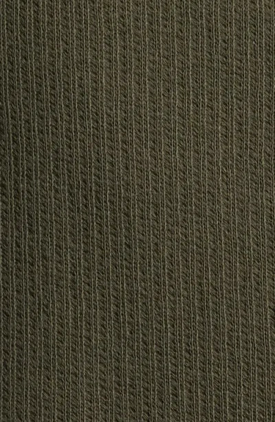 Vince Textured Double Knit Short Sleeve Button-up Shirt In Green
