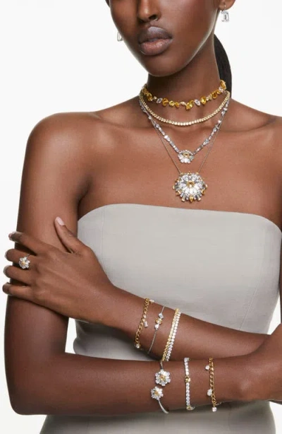 Swarovski Idyllia Crystal Floral Cap Bangle