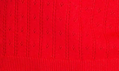Wayf Taylor Short Sleeve Pointelle Polo Sweater