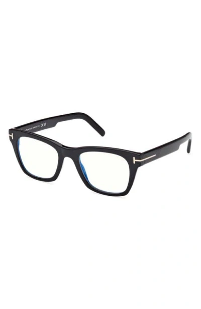 Tom Ford 52mm Square Blue Light Blocking Optical Glasses