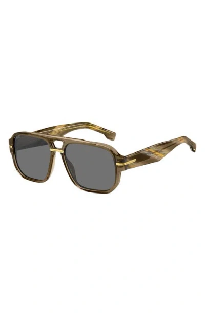 Hugo Boss Boss 57mm Rectangular Sunglasses