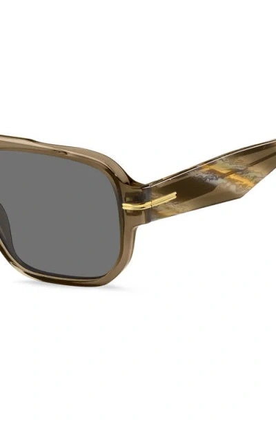 Hugo Boss Boss 57mm Rectangular Sunglasses
