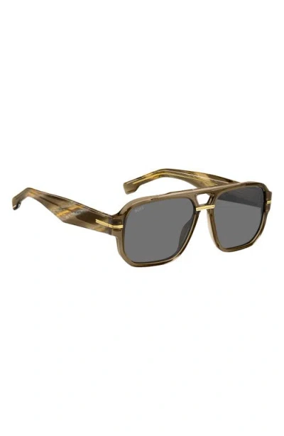 Hugo Boss Boss 57mm Rectangular Sunglasses