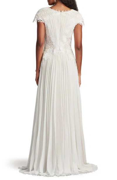 Tadashi Shoji Embroidered Lace Cap Sleeve Gown