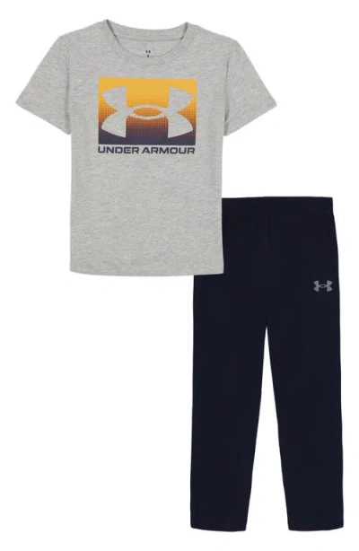 Under Armour Kids' Ua Tech™ Performance Graphic T-shirt & Sweatpants Set In Gray