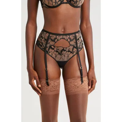 Bluebella Kalmia Embroidered Mesh Garter Belt