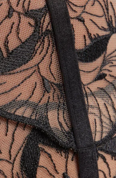 Bluebella Kalmia Embroidered Mesh Garter Belt