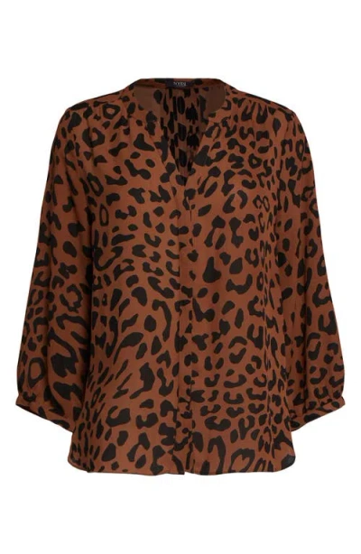 Nydj Pintuck Top In Animal Print