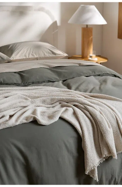 Parachute Cotton Blend Bouclè Throw Blanket In Neutral