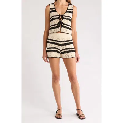 Elan Flowy Cotton Blend Cover-up Shorts In Neutral