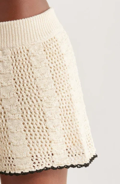 Elan Flowy Cotton Blend Cover-up Shorts In Neutral