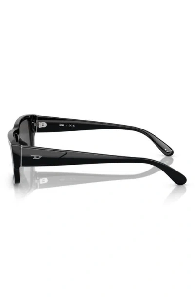 Diesel ® Geck-d 57mm Rectangular Sunglasses