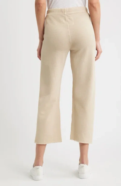 Frank & Eileen Catherine Crop Wide Leg Sweatpants In Neutral