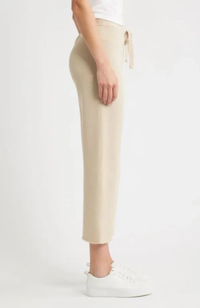 Frank & Eileen Catherine Crop Wide Leg Sweatpants In Neutral